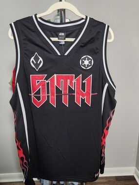 Star Wars BoxLunch Darth Maul Sith Basketball Jersey Black Red Size XL NWT